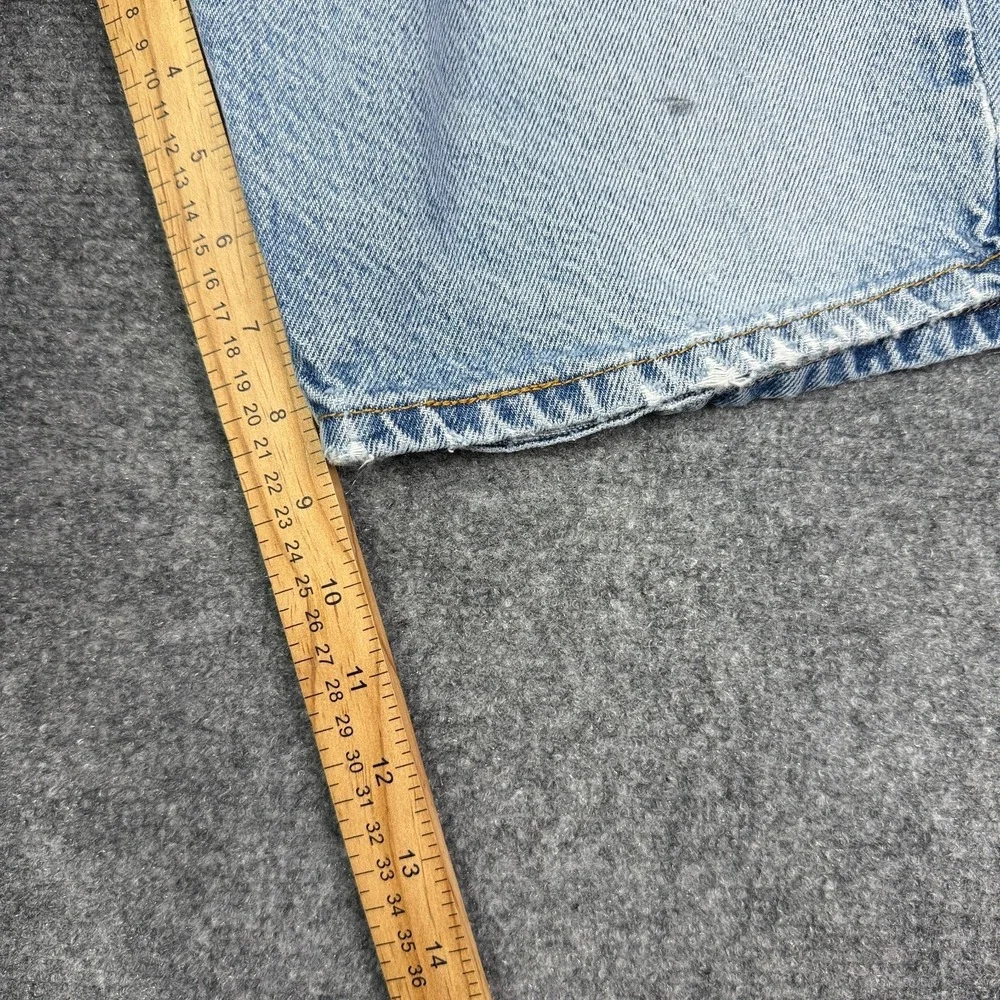Levis 505 Shorts Mens Size 34 Regular Fit Light Wash Vintage Distressed Denim
